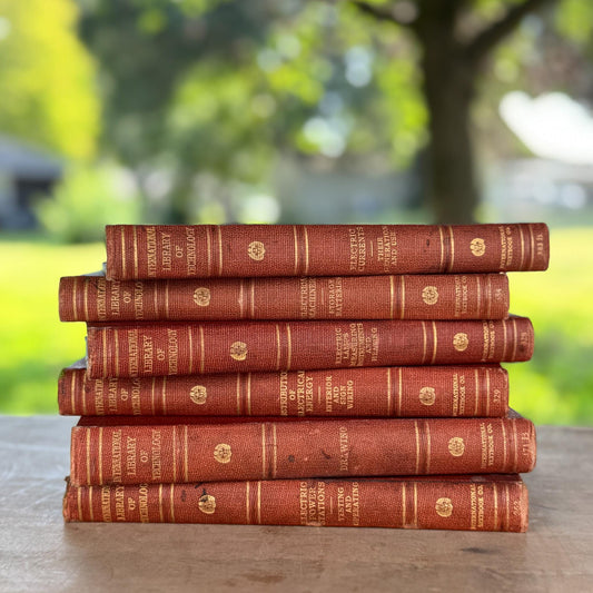 International Library of Technology Antique Red Book Set from 1927