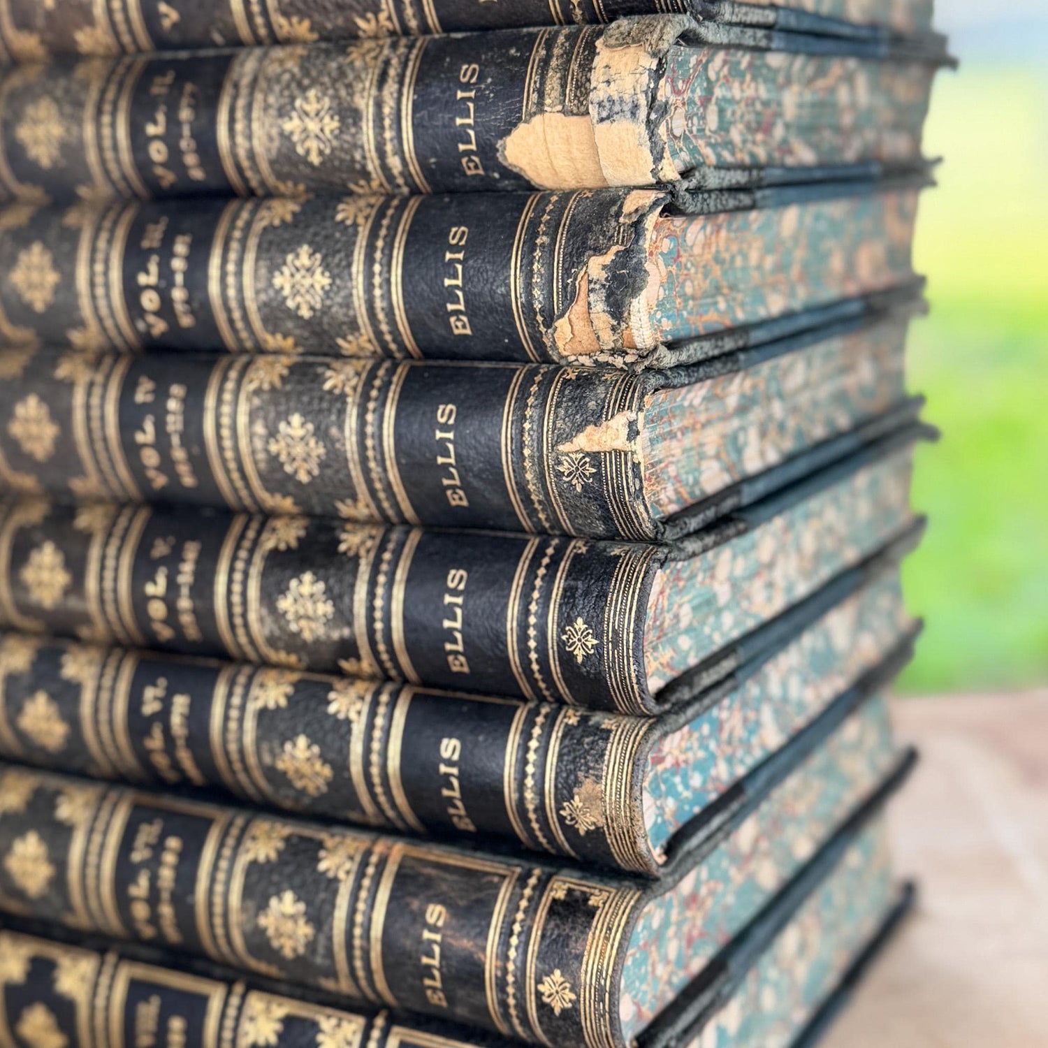 The History of Our Country 8 Volume Set 1899 Edition de Luxe, Antique Black Leather-Bound Tall Book Set