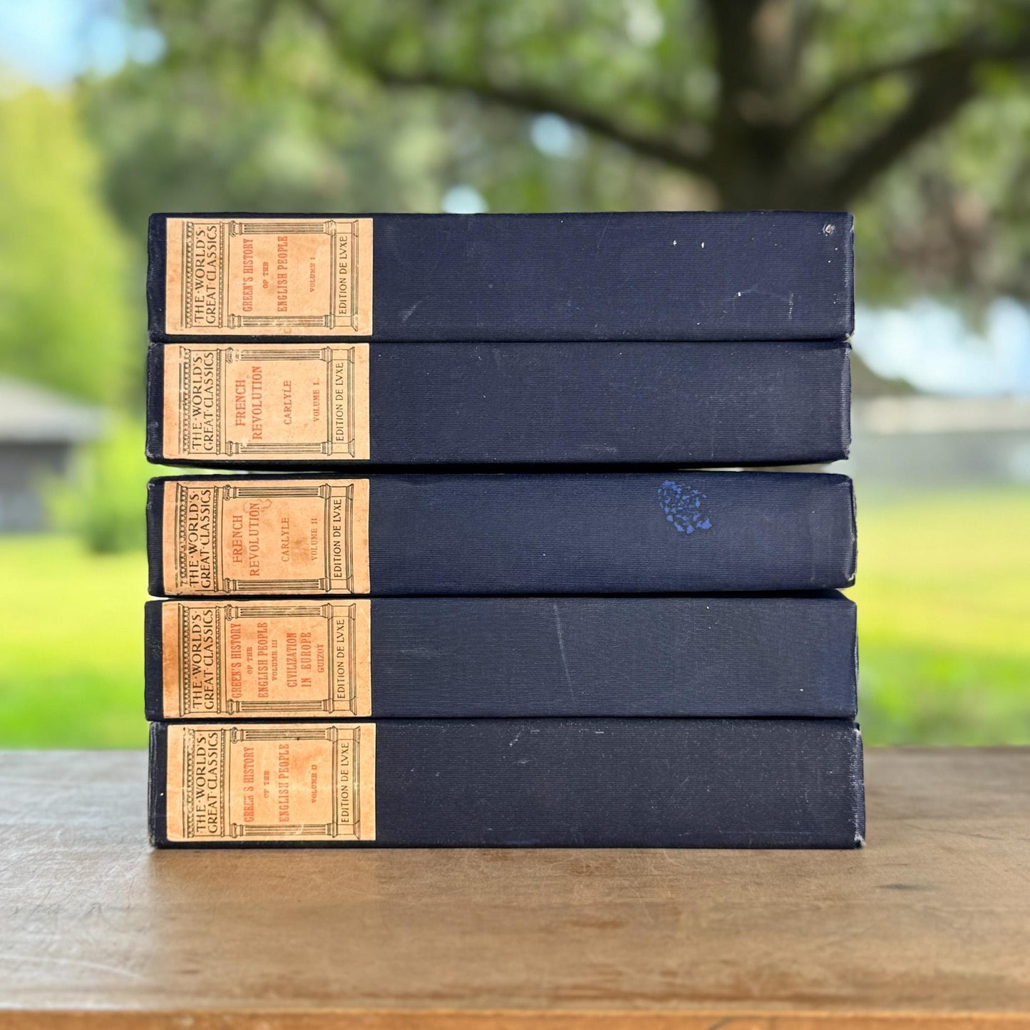Antique Blue Book Set, The World’s Great Classics, Edition De Luxe, 1899