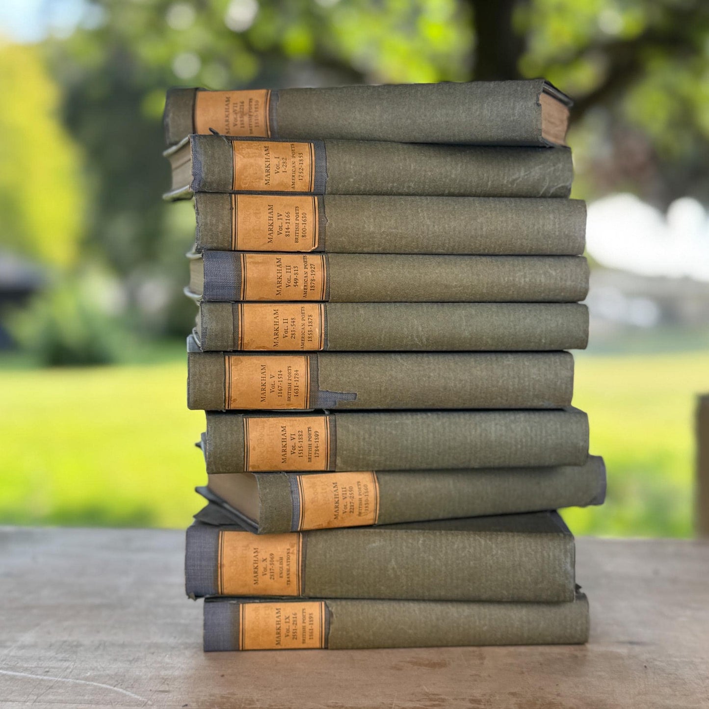 Edwin Markham Book of Poetry Ten Volume Set Limited Autographed Edition, 1932