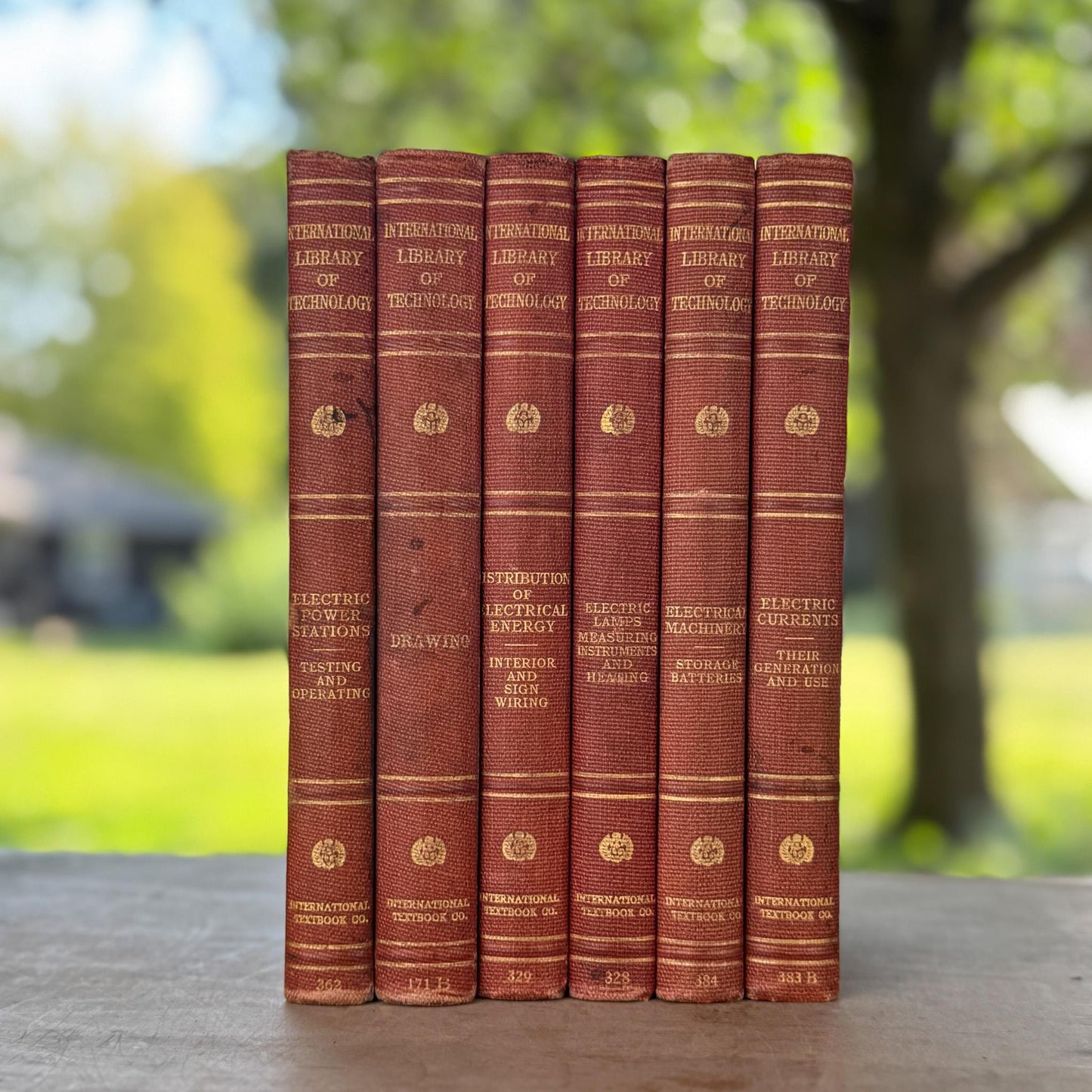 International Library of Technology Antique Red Book Set from 1927