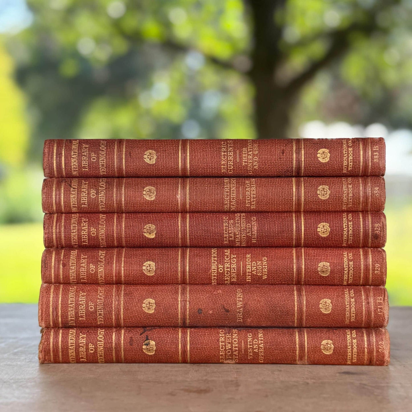 International Library of Technology Antique Red Book Set from 1927