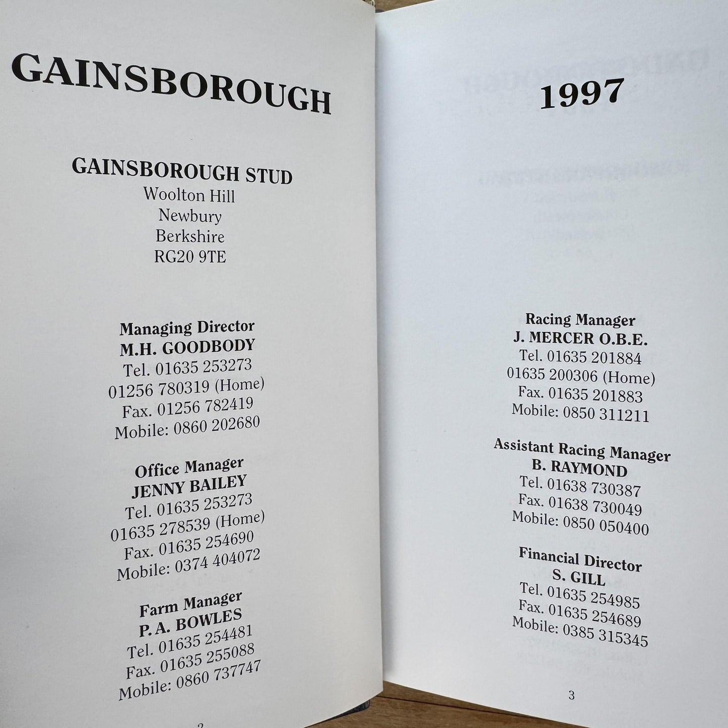 Navy Blue Gainsborough Racing and Breeding Annuals 1992 to 1998 Horse Racing Books