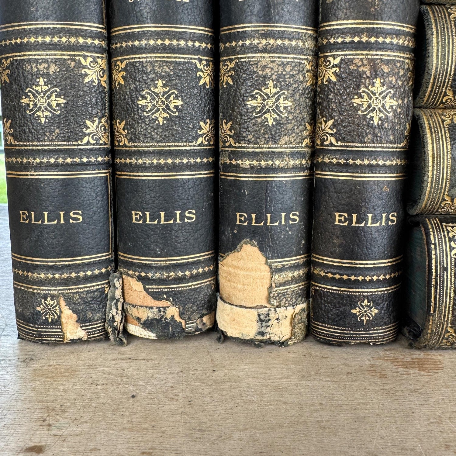 The History of Our Country 8 Volume Set 1899 Edition de Luxe, Antique Black Leather-Bound Tall Book Set