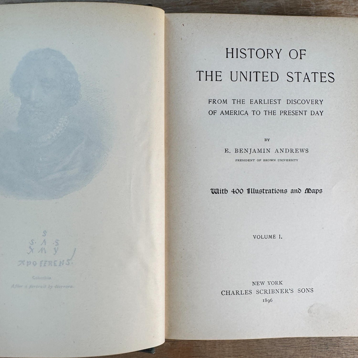 History of the United States, E. Benjamin Andrews, 1896 Blue 4-Volume Antique Book Set