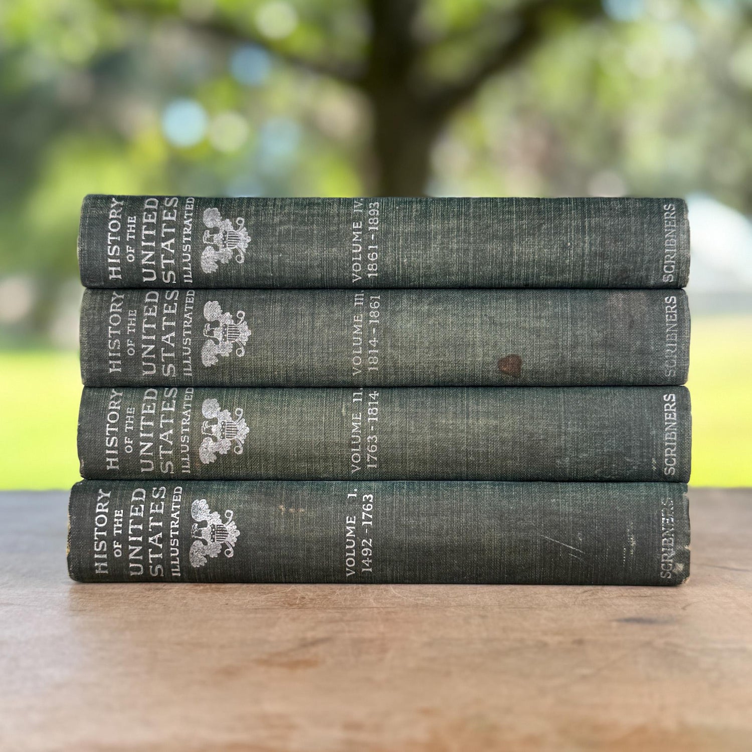History of the United States, E. Benjamin Andrews, 1896 Blue 4-Volume Antique Book Set