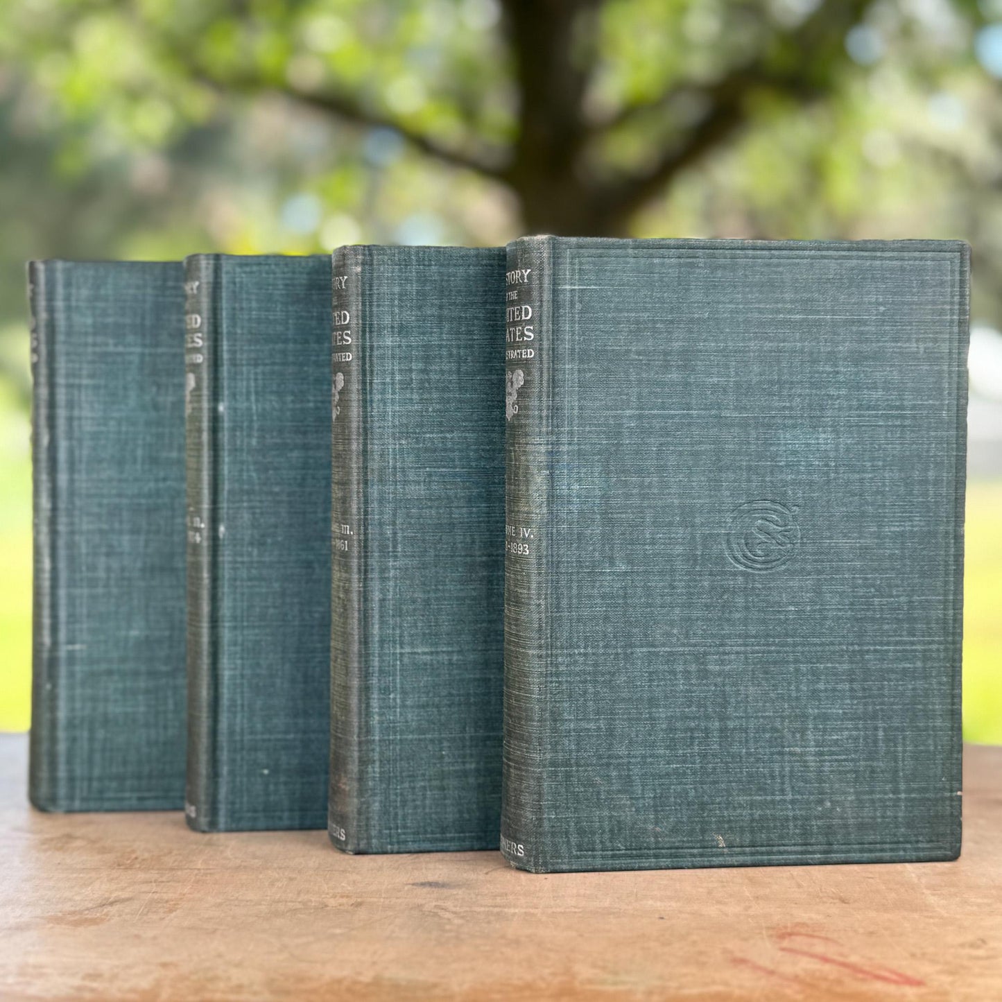 History of the United States, E. Benjamin Andrews, 1896 Blue 4-Volume Antique Book Set