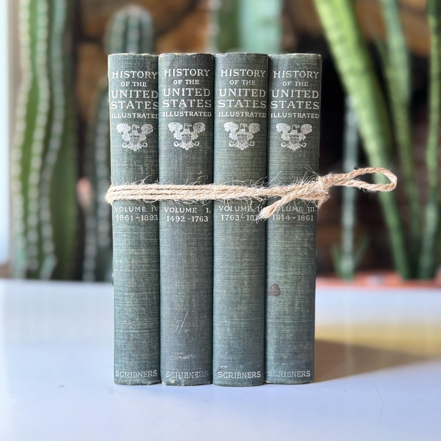 History of the United States, E. Benjamin Andrews, 1896 Blue 4-Volume Antique Book Set