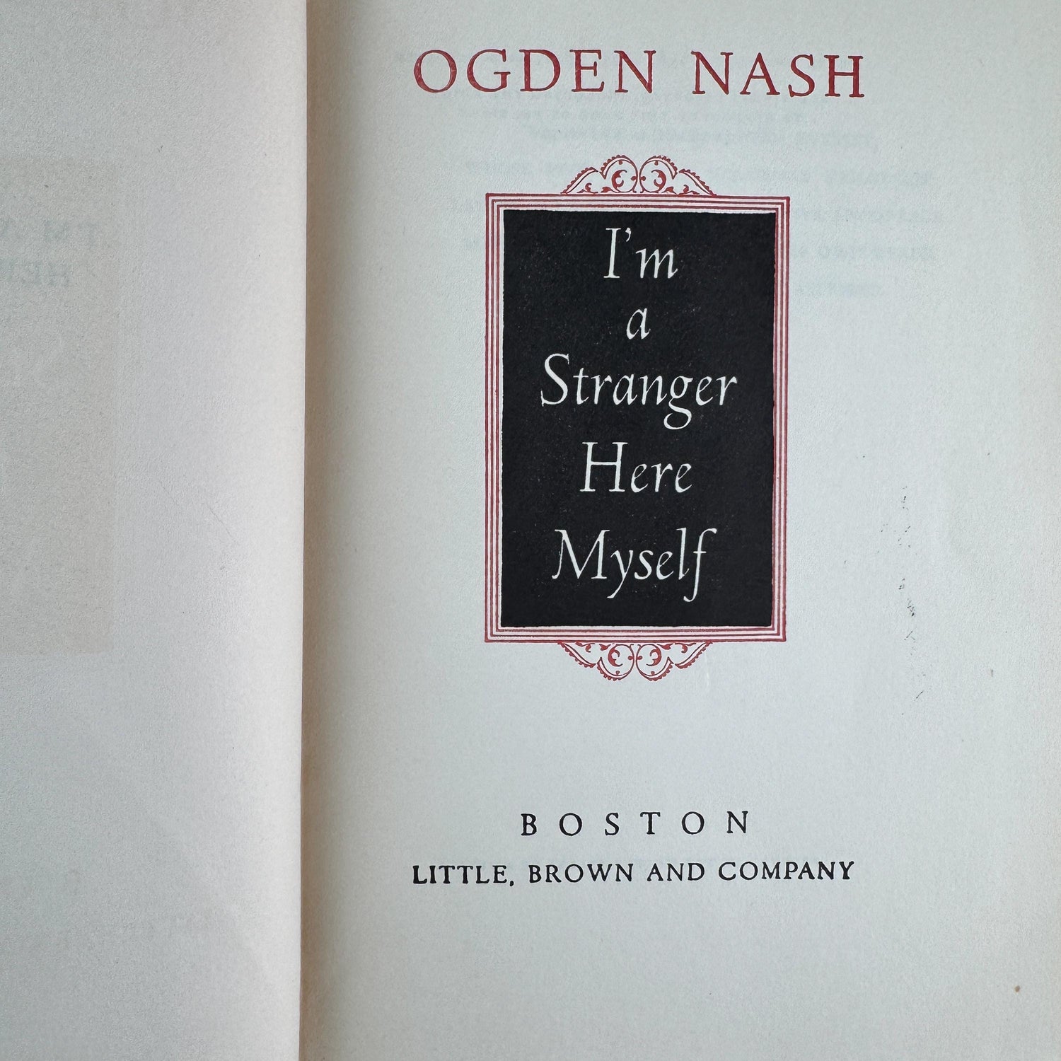 Pink and Faded Red Ogden Nash Vintage Book Bundle