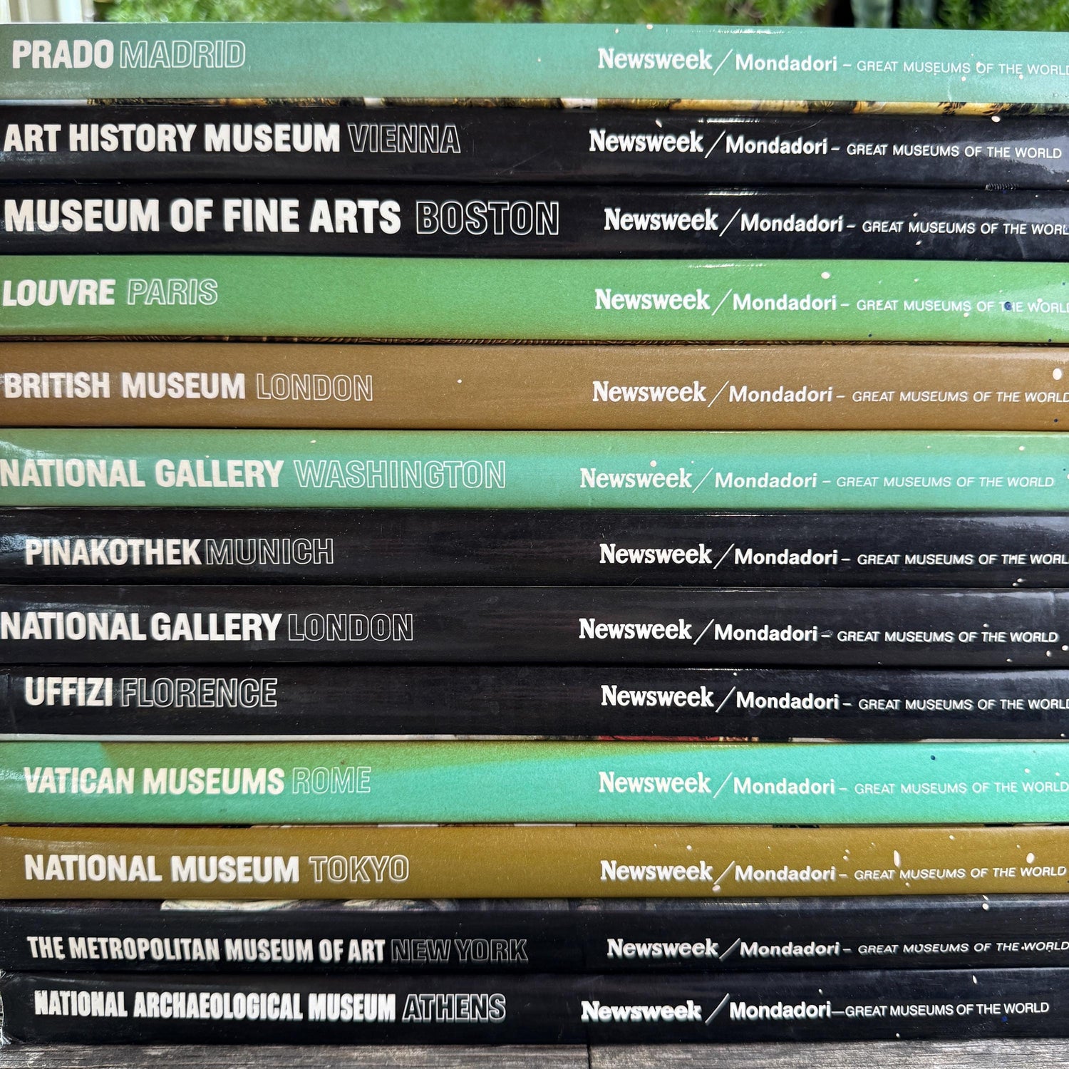 Great Museums of the World Coffee Table Book Set in Olive Green