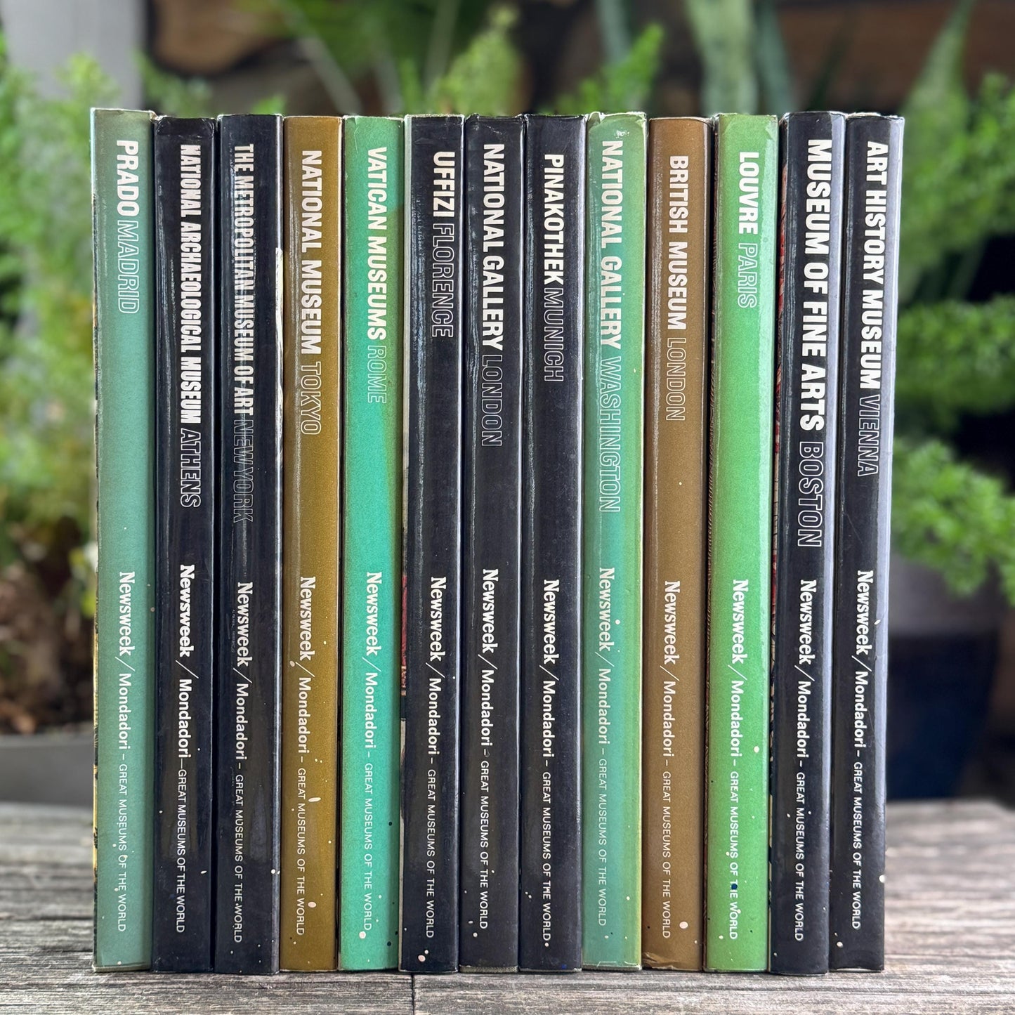 Great Museums of the World Coffee Table Book Set in Olive Green