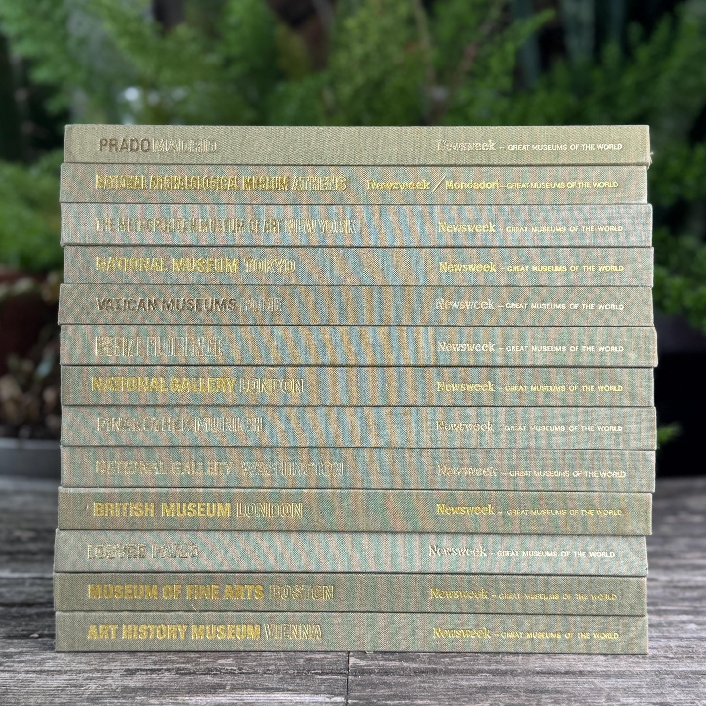 Great Museums of the World Coffee Table Book Set in Olive Green