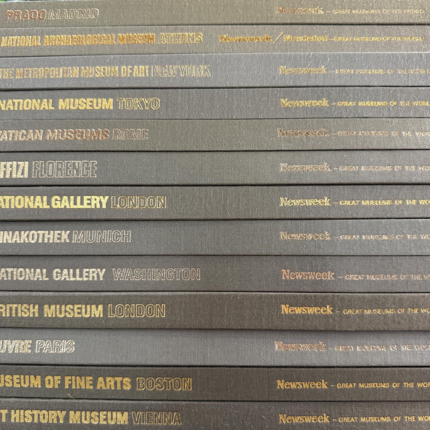 Great Museums of the World Coffee Table Book Set in Olive Green