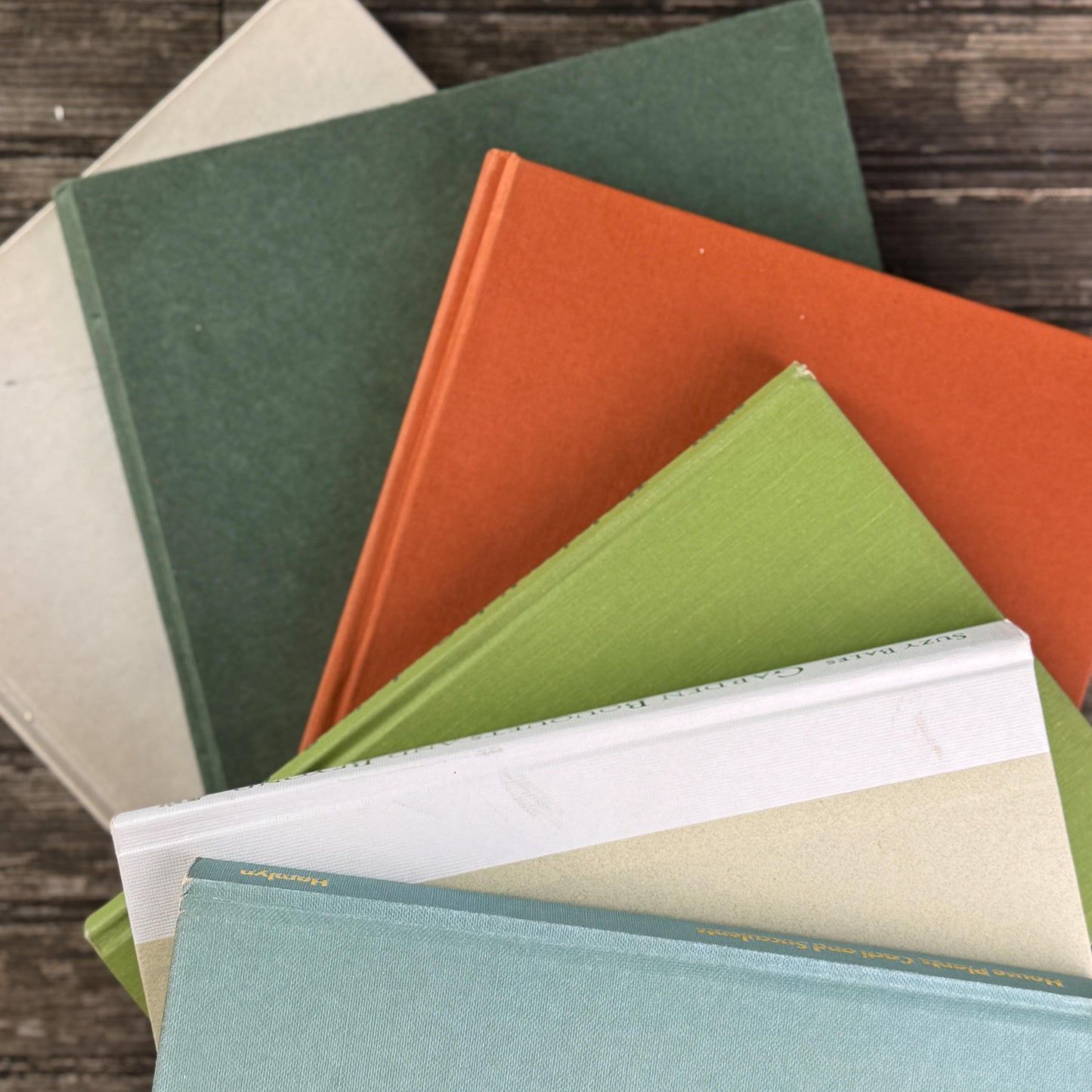 Vintage Gardening and House Plant Themed Coffee Table Book Bundle for Shelf Styling