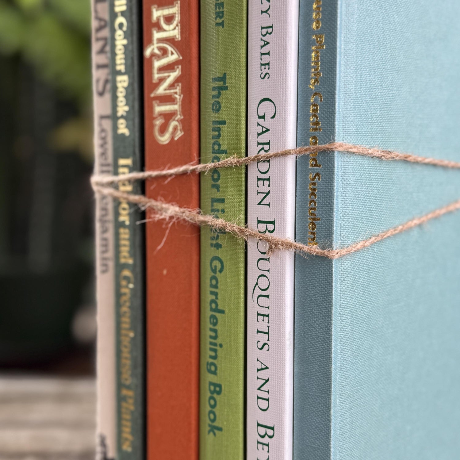 Vintage Gardening and House Plant Themed Coffee Table Book Bundle for Shelf Styling