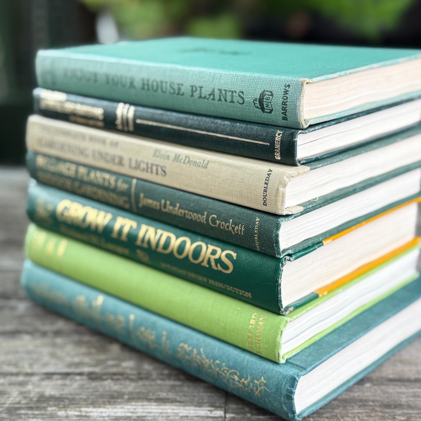 Vintage Indoor Gardening Green Book Bundle