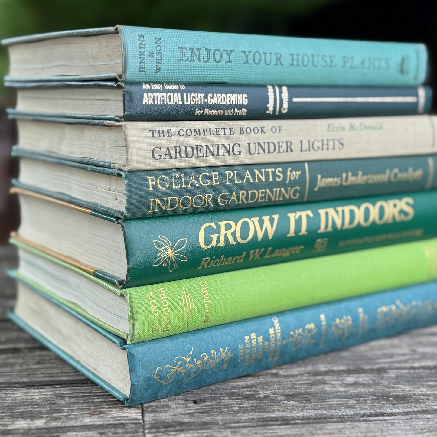 Vintage Indoor Gardening Green Book Bundle