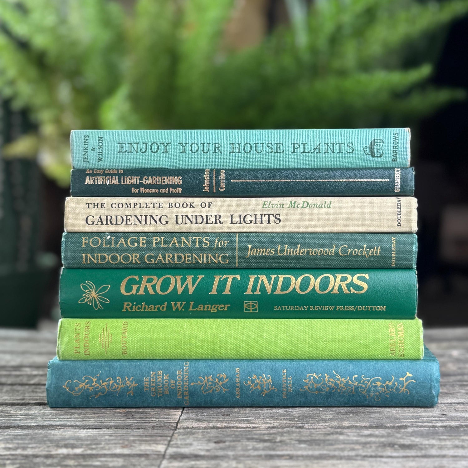 Vintage Indoor Gardening Green Book Bundle