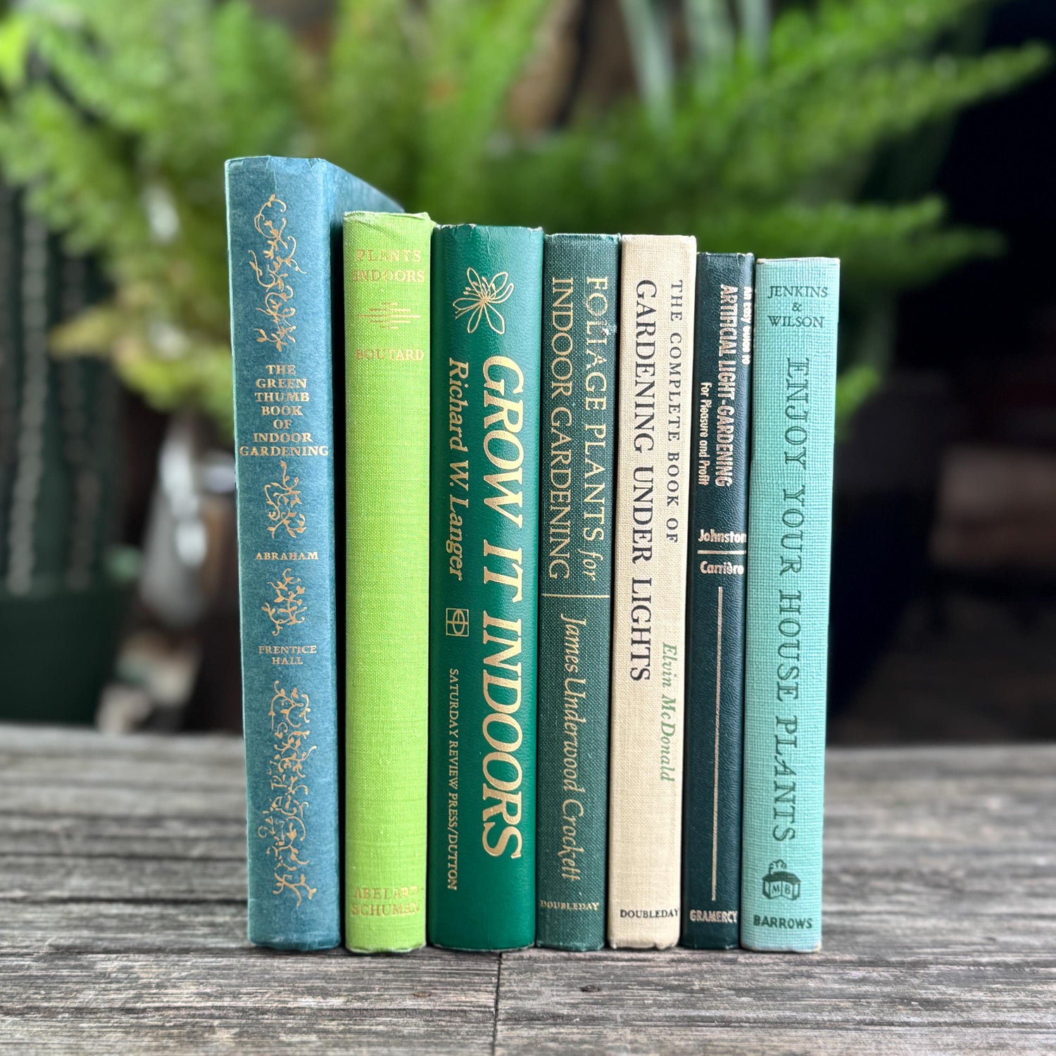Vintage Indoor Gardening Green Book Bundle