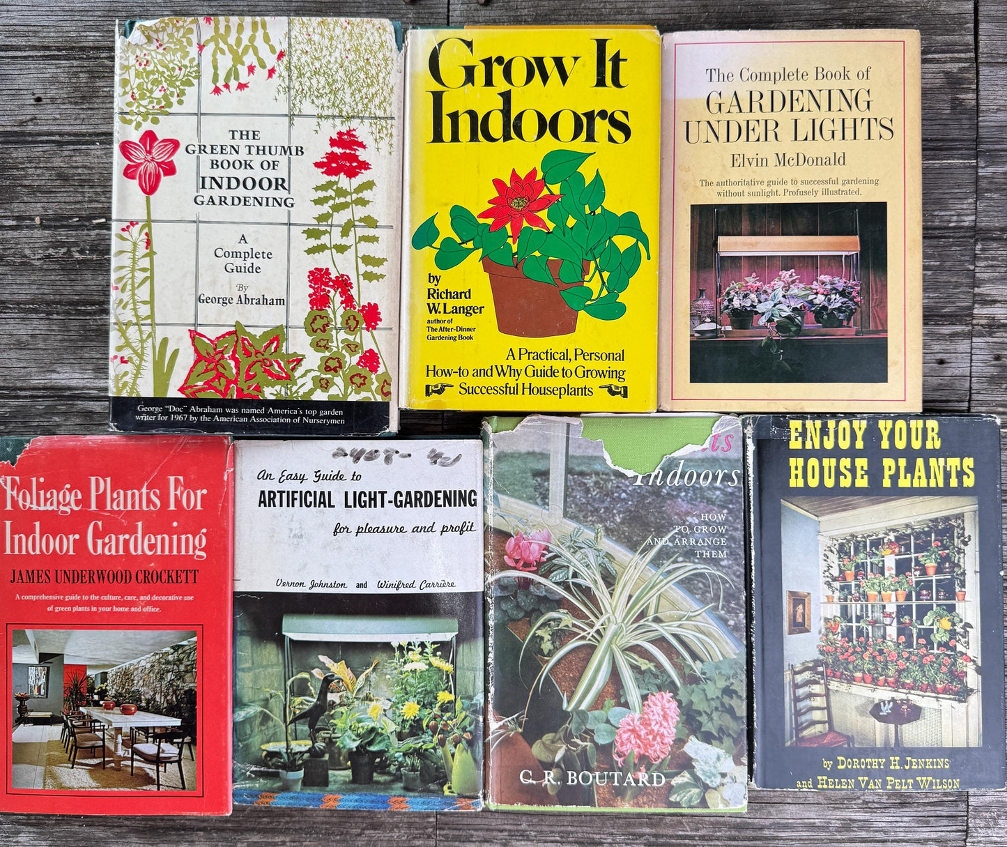 Vintage Indoor Gardening Green Book Bundle