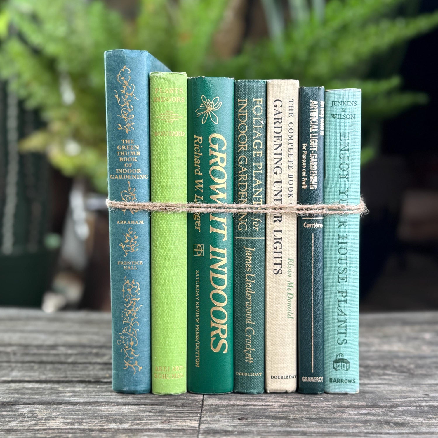 Vintage Indoor Gardening Green Book Bundle