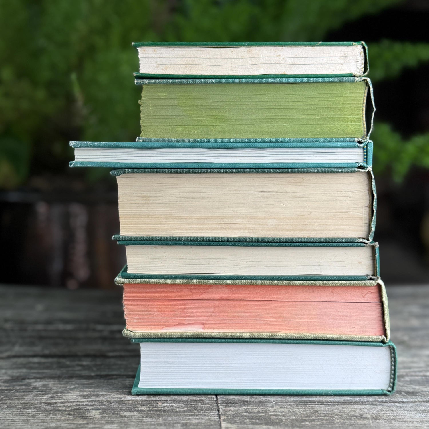 Vintage Green Gardening Book Bundle