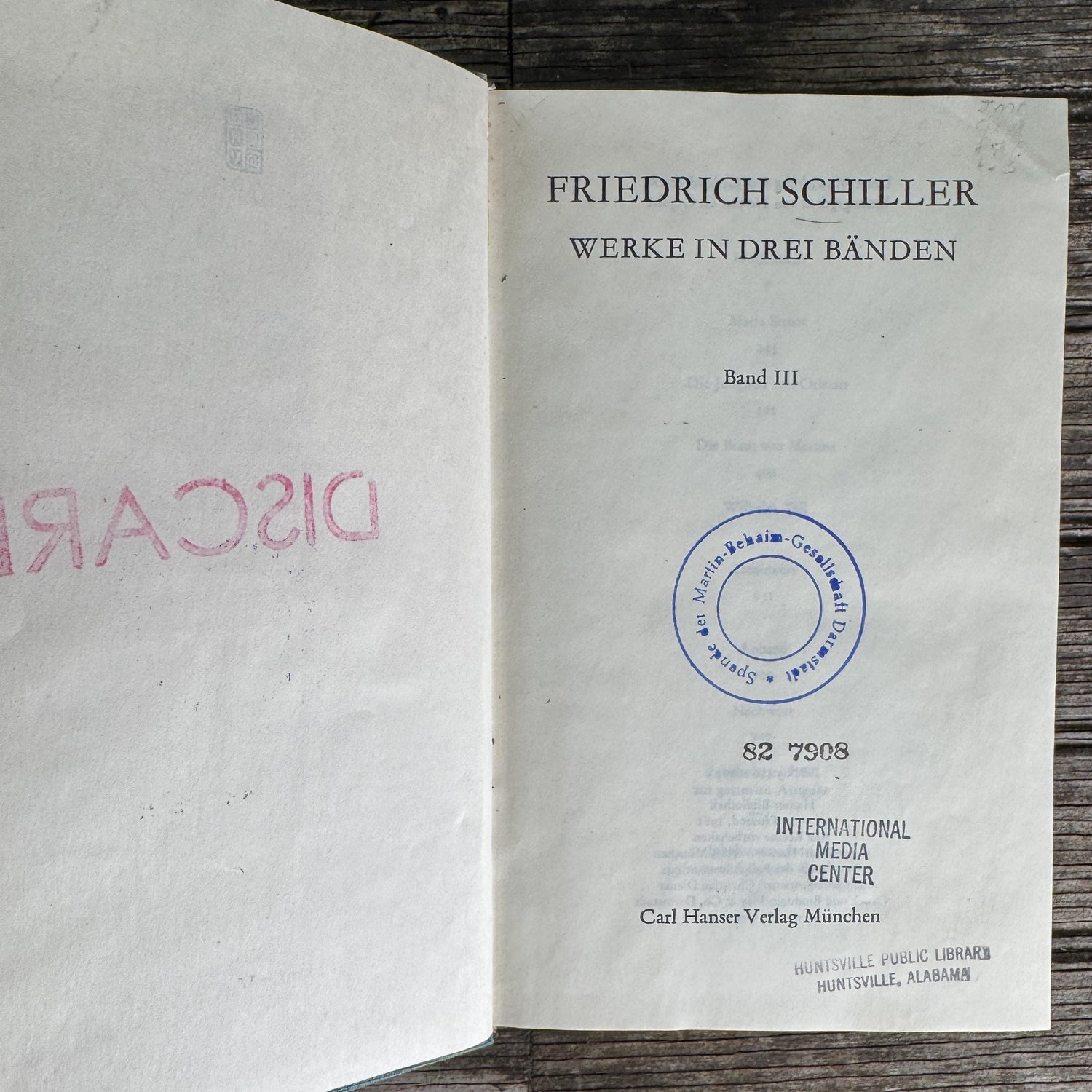 German Vintage Schiller's Works, 3-Volume Set, 1981