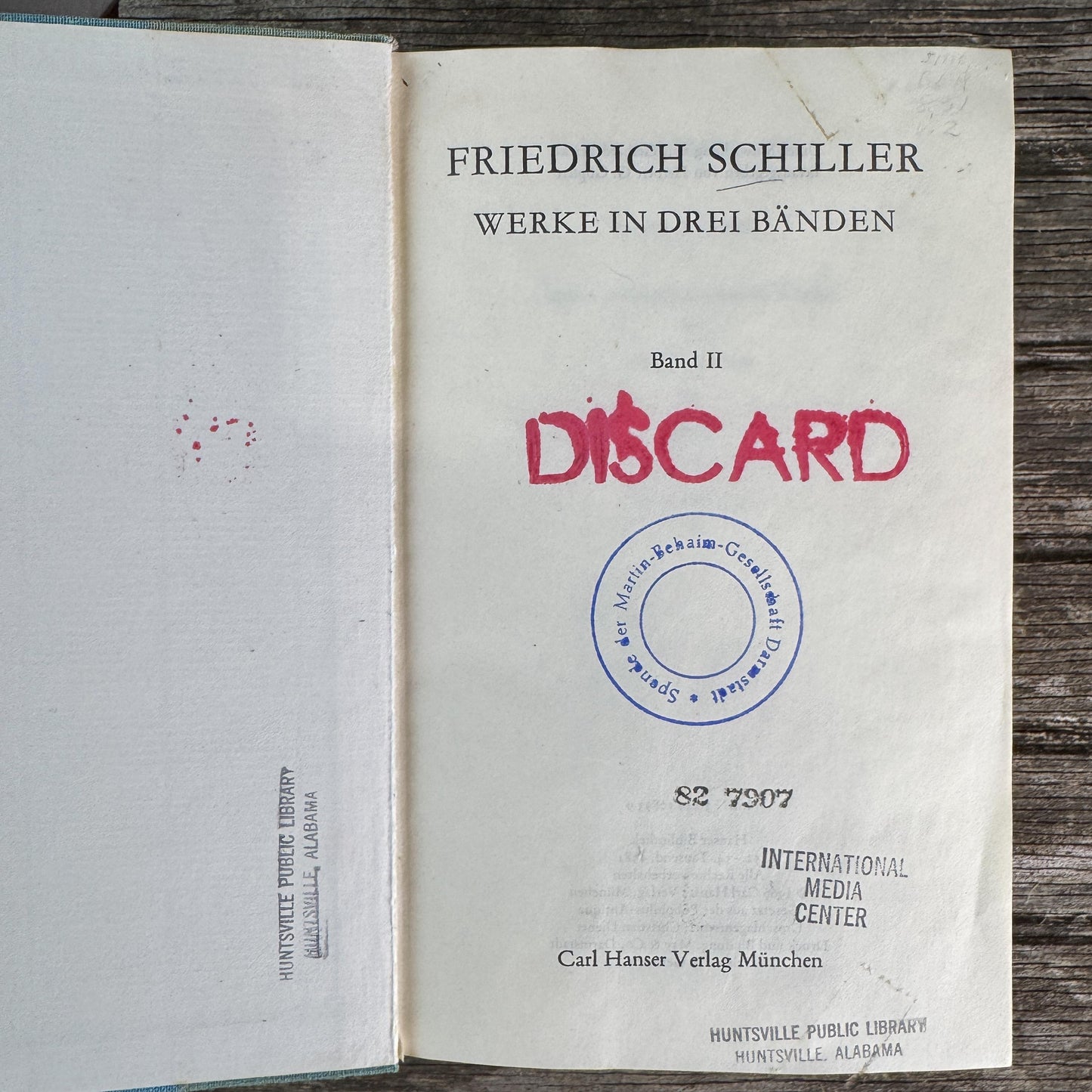 German Vintage Schiller's Works, 3-Volume Set, 1981