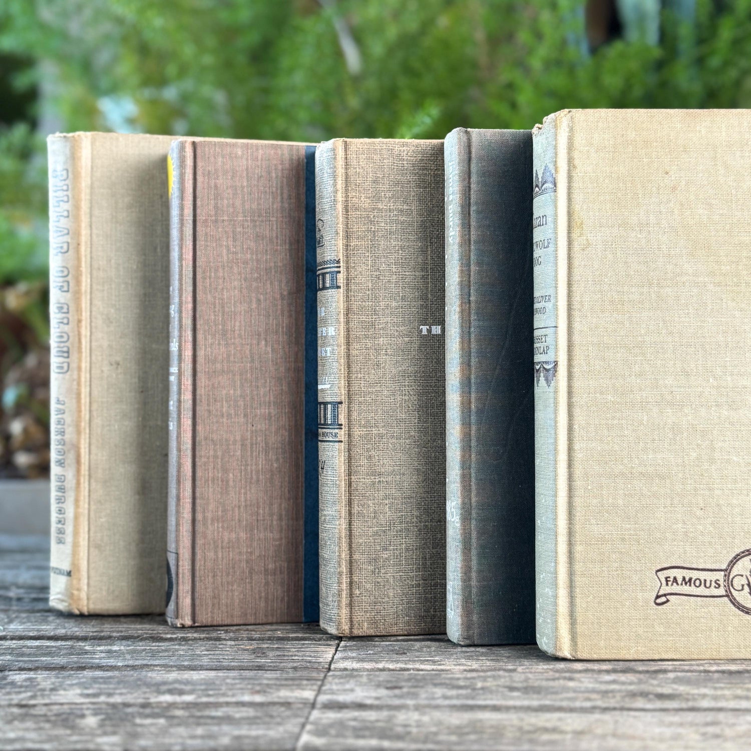 Taupe, Brown, Tan Mid Century Neutral Book Bundle