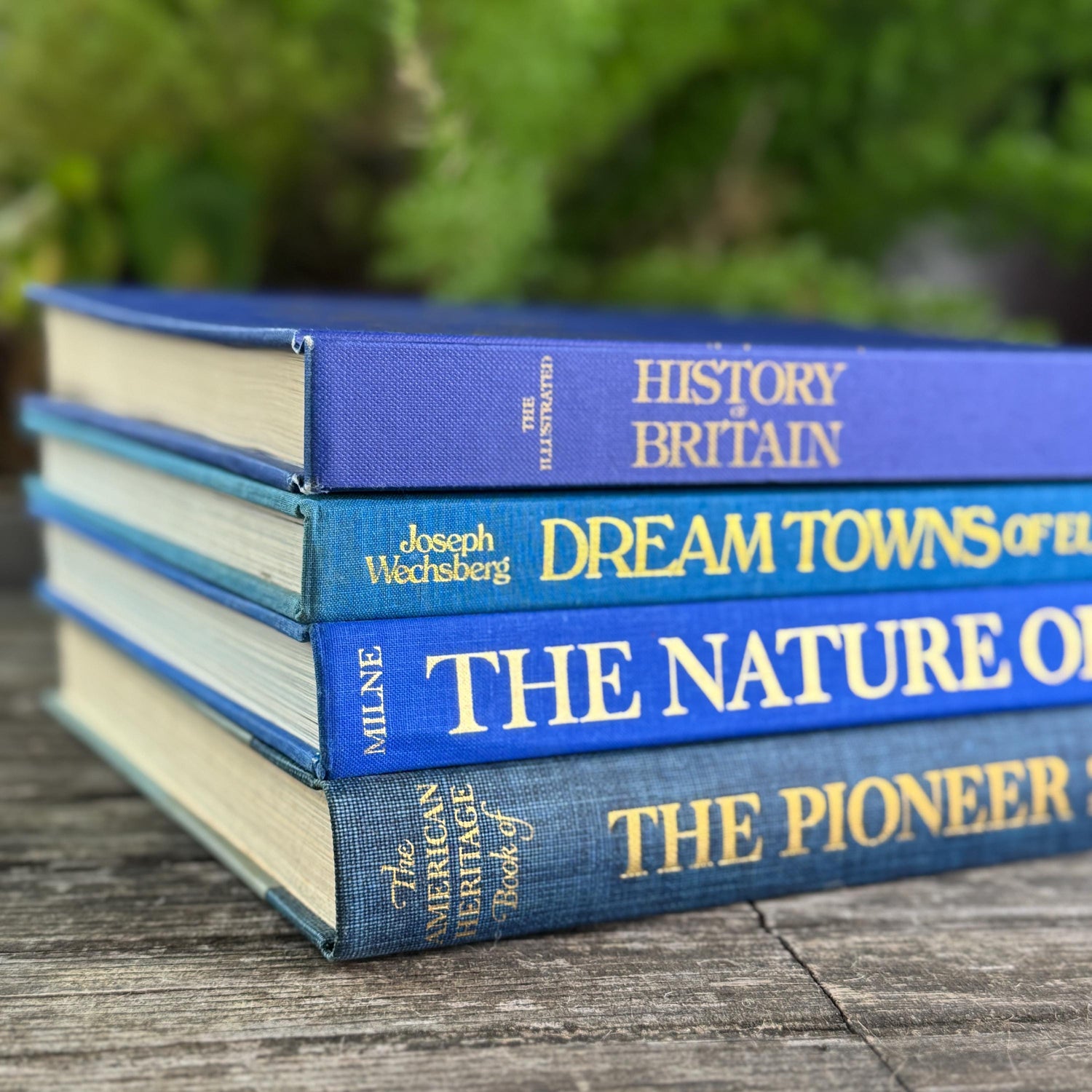 Vintage Indigo Blue Coffee Table Book Bundle