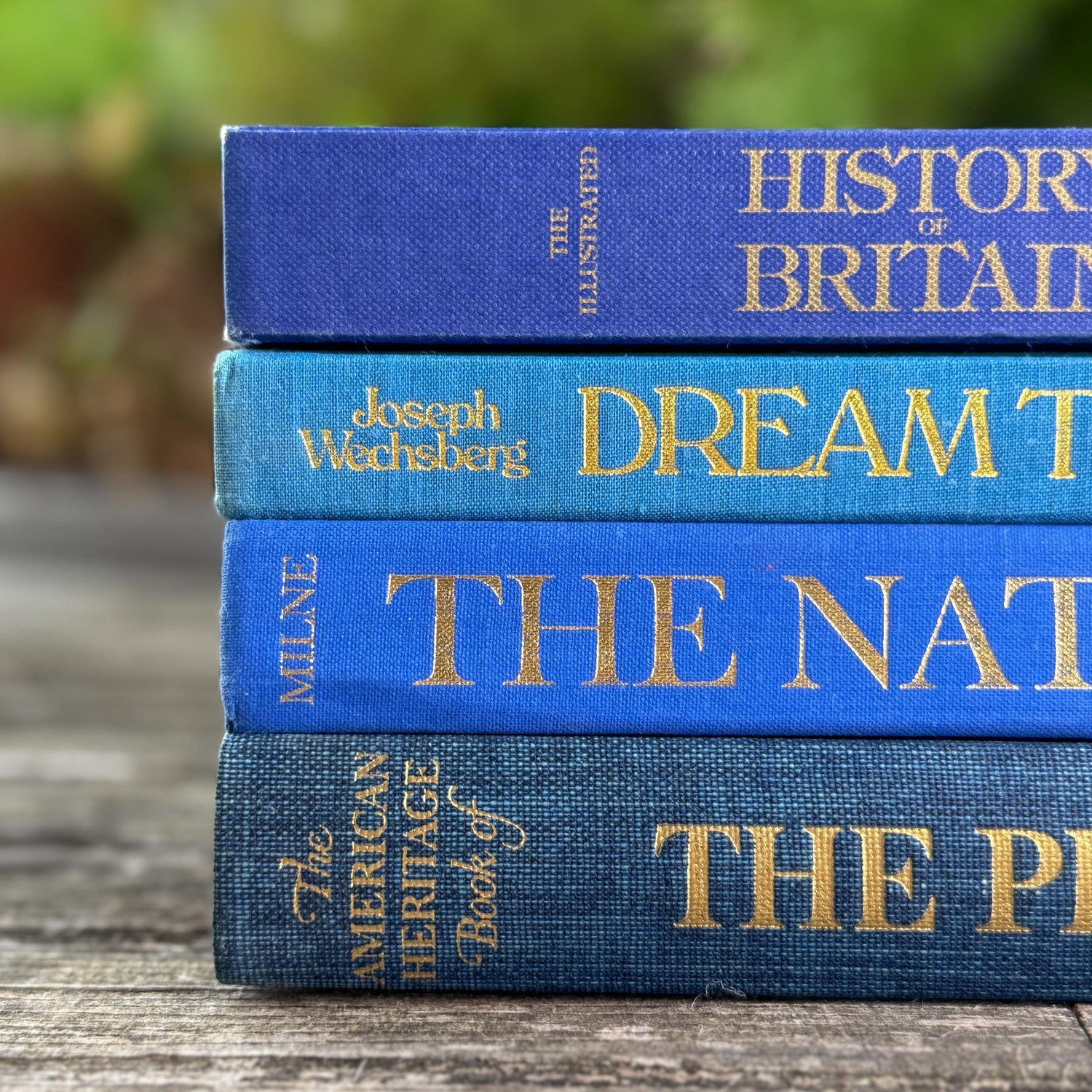 Vintage Indigo Blue Coffee Table Book Bundle