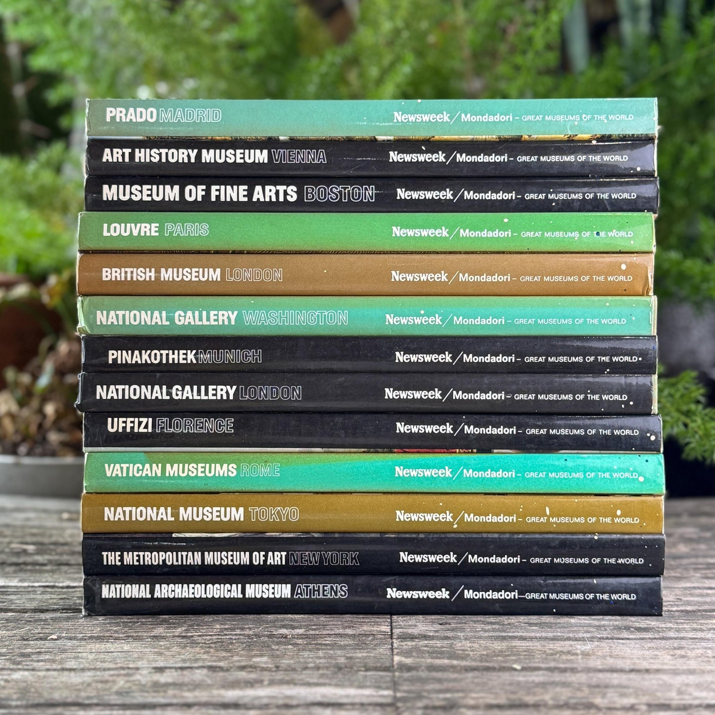 Great Museums of the World Coffee Table Book Set in Olive Green