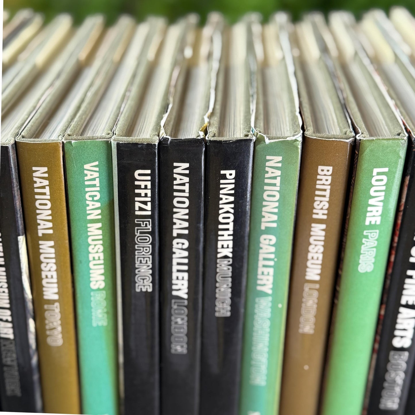 Great Museums of the World Coffee Table Book Set in Olive Green