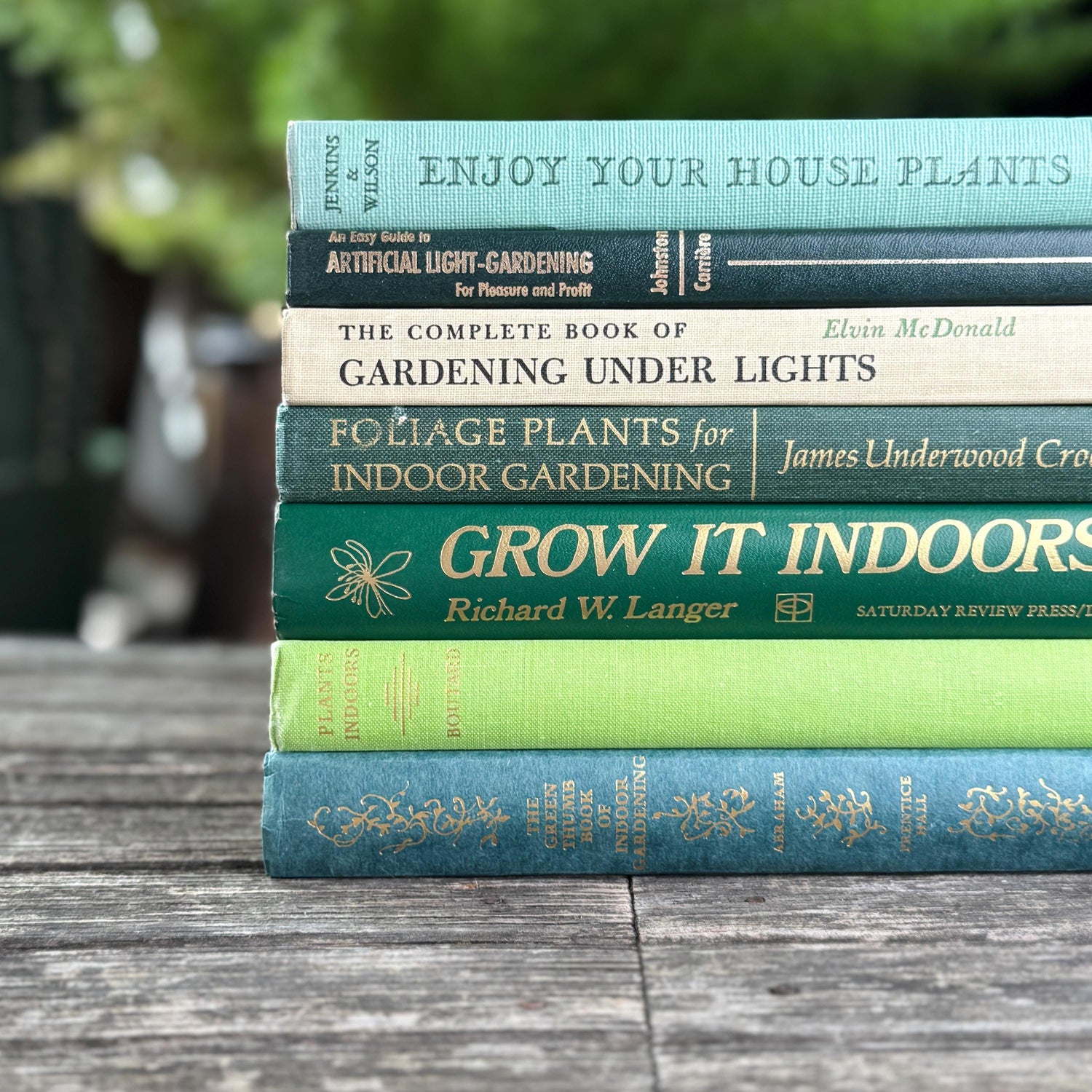 Vintage Indoor Gardening Green Book Bundle