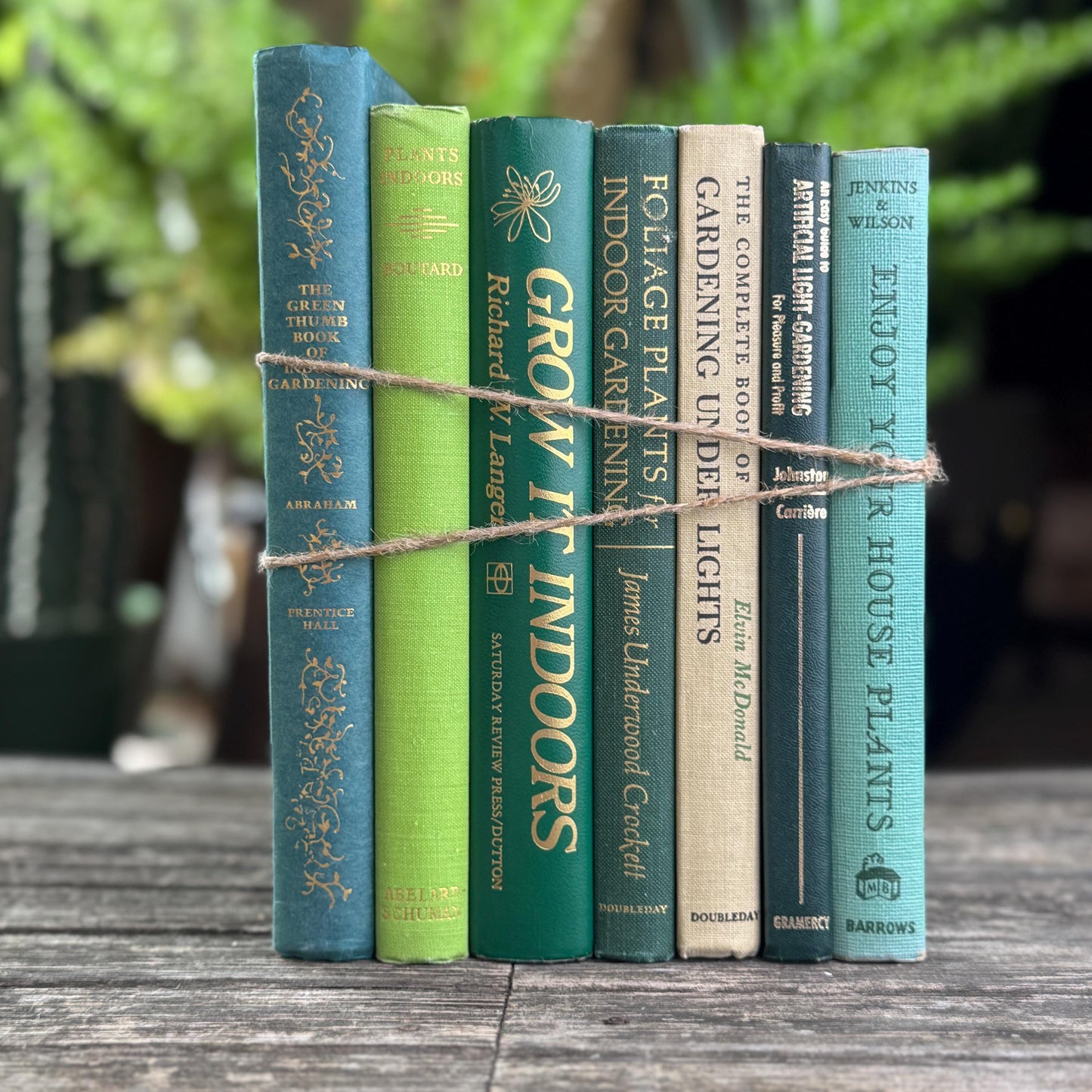 Vintage Indoor Gardening Green Book Bundle
