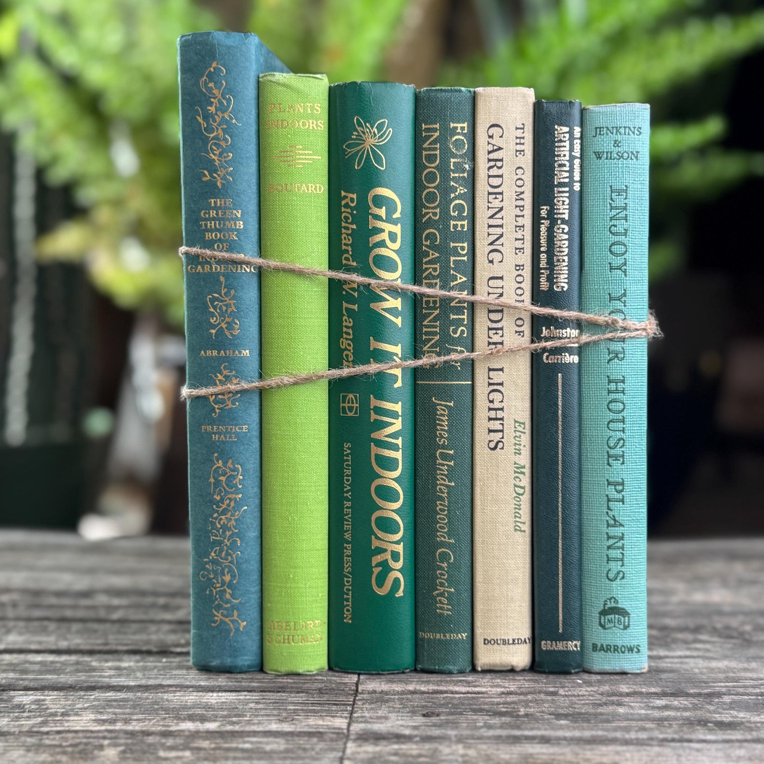 Vintage Indoor Gardening Green Book Bundle
