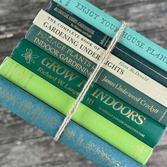 Vintage Indoor Gardening Green Book Bundle