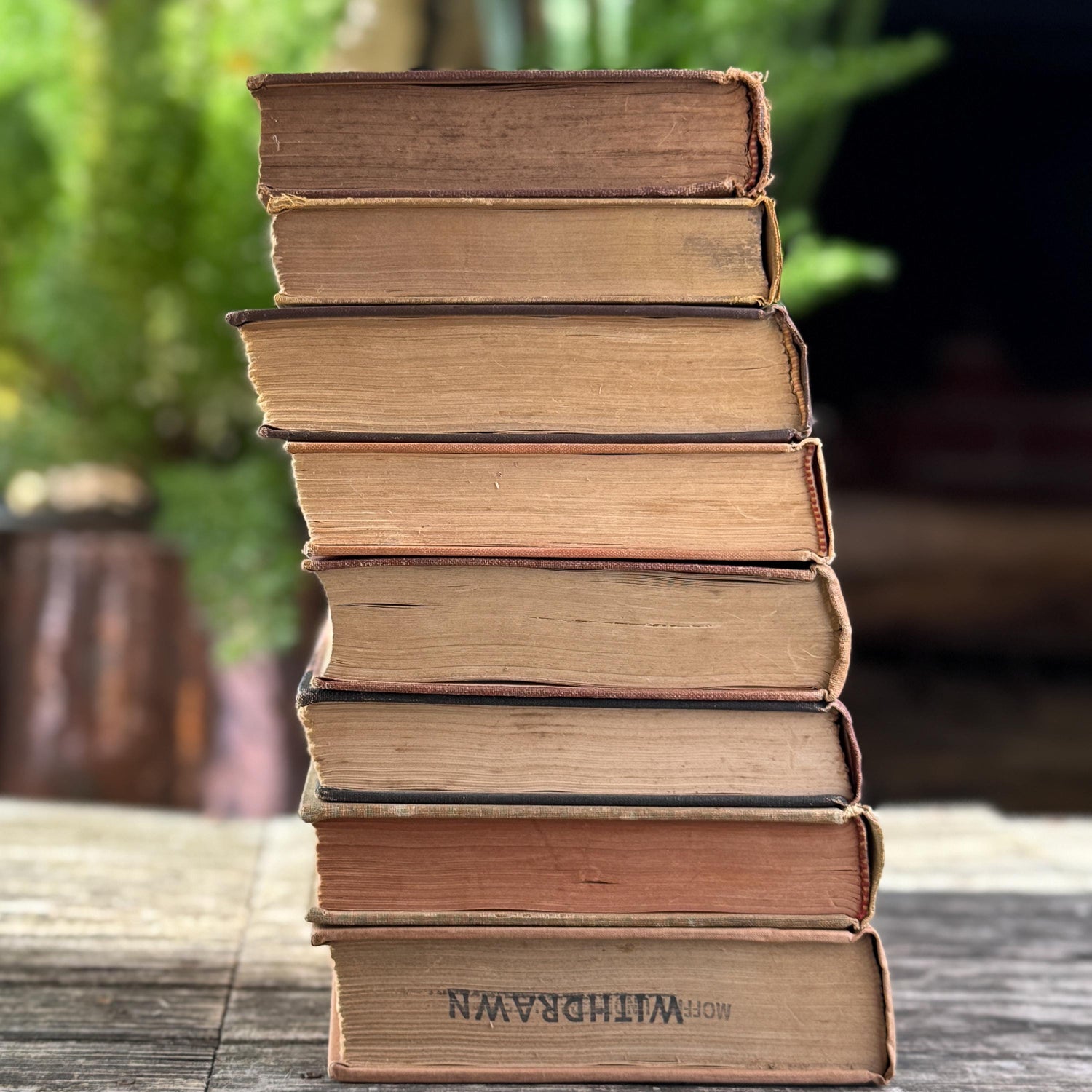 Vintage Copper, Tan, and Brown Retro 1960s Books for Decor