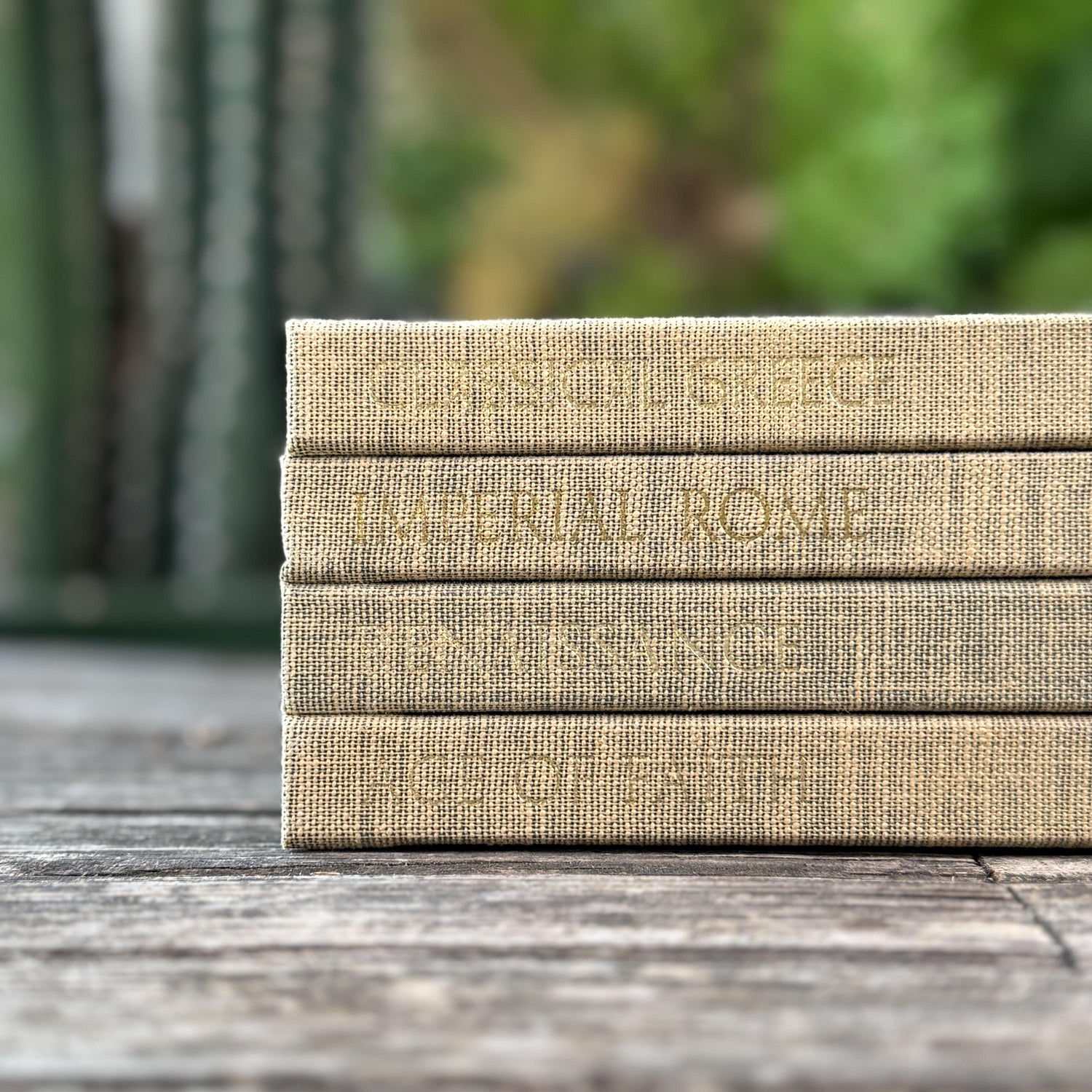 Vintage Soft Gray Oversized Fine Art Book Bundle