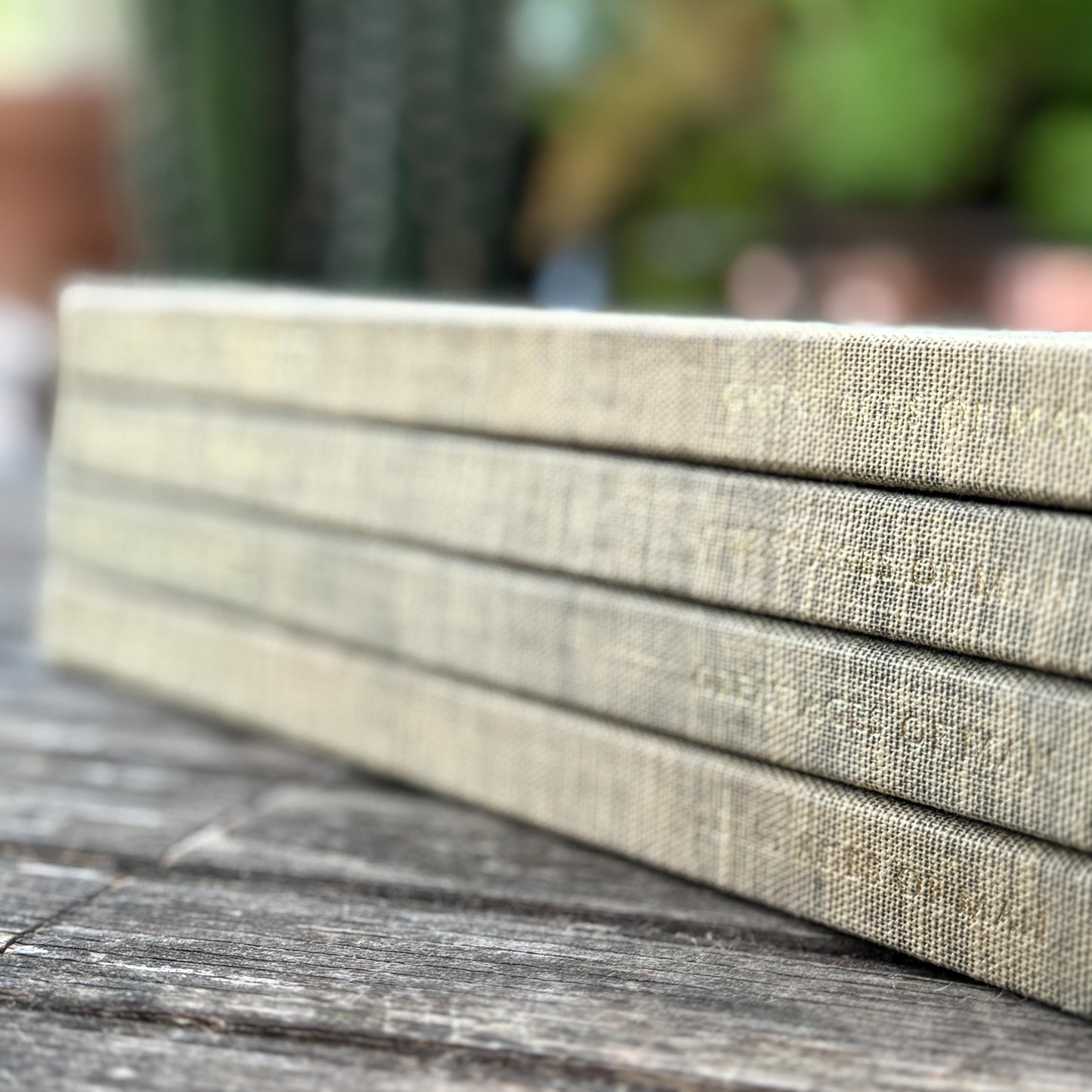 Vintage Soft Gray Oversized Fine Art Book Bundle