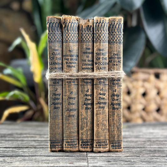 Shabby Vintage Blue Nancy Drew Books