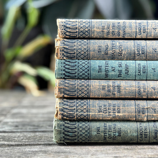 Shabby Vintage Blue Nancy Drew Books