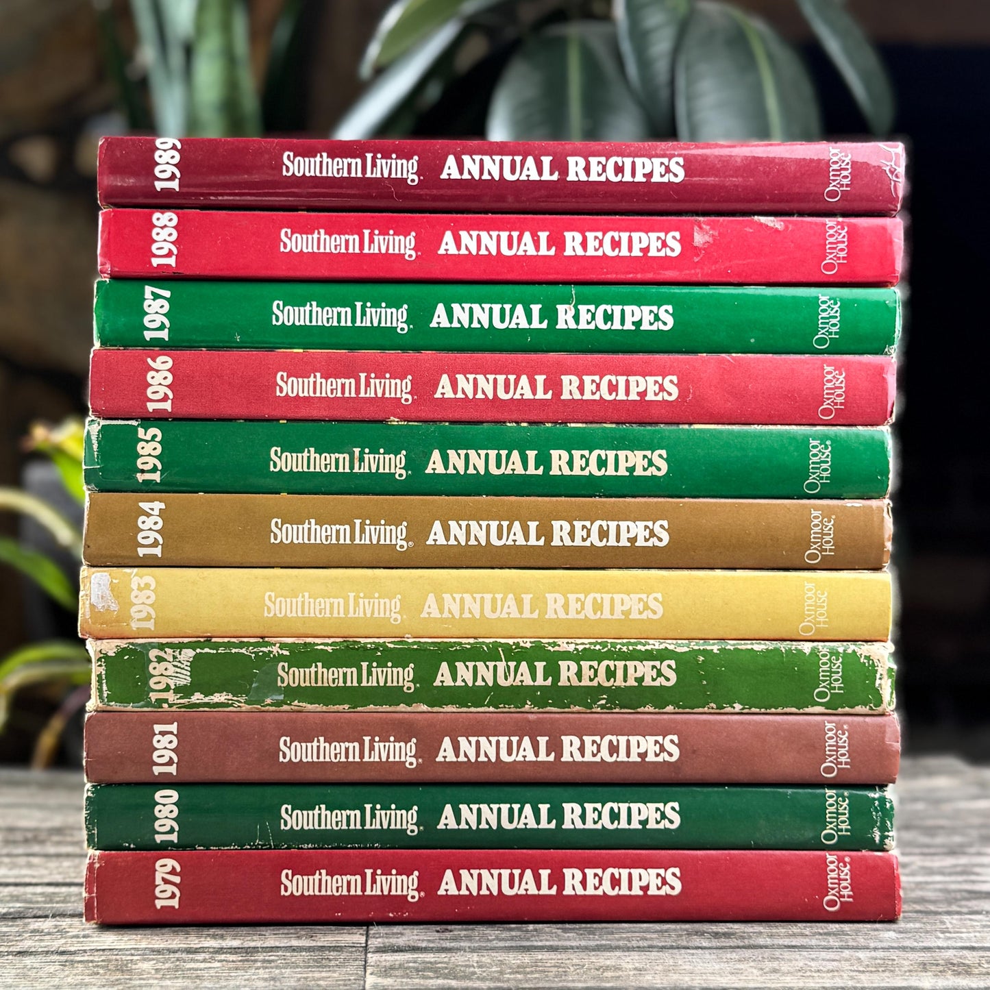 Southern Living Annual Recipes Cookbook Set, 1979-1989