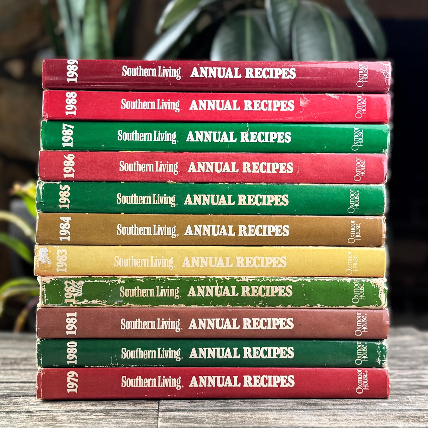 Southern Living Annual Recipes Cookbook Set, 1979-1989