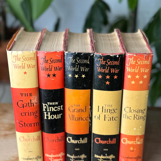 The Second World War Set, Winston Churchill, Mid-Century Book Set
