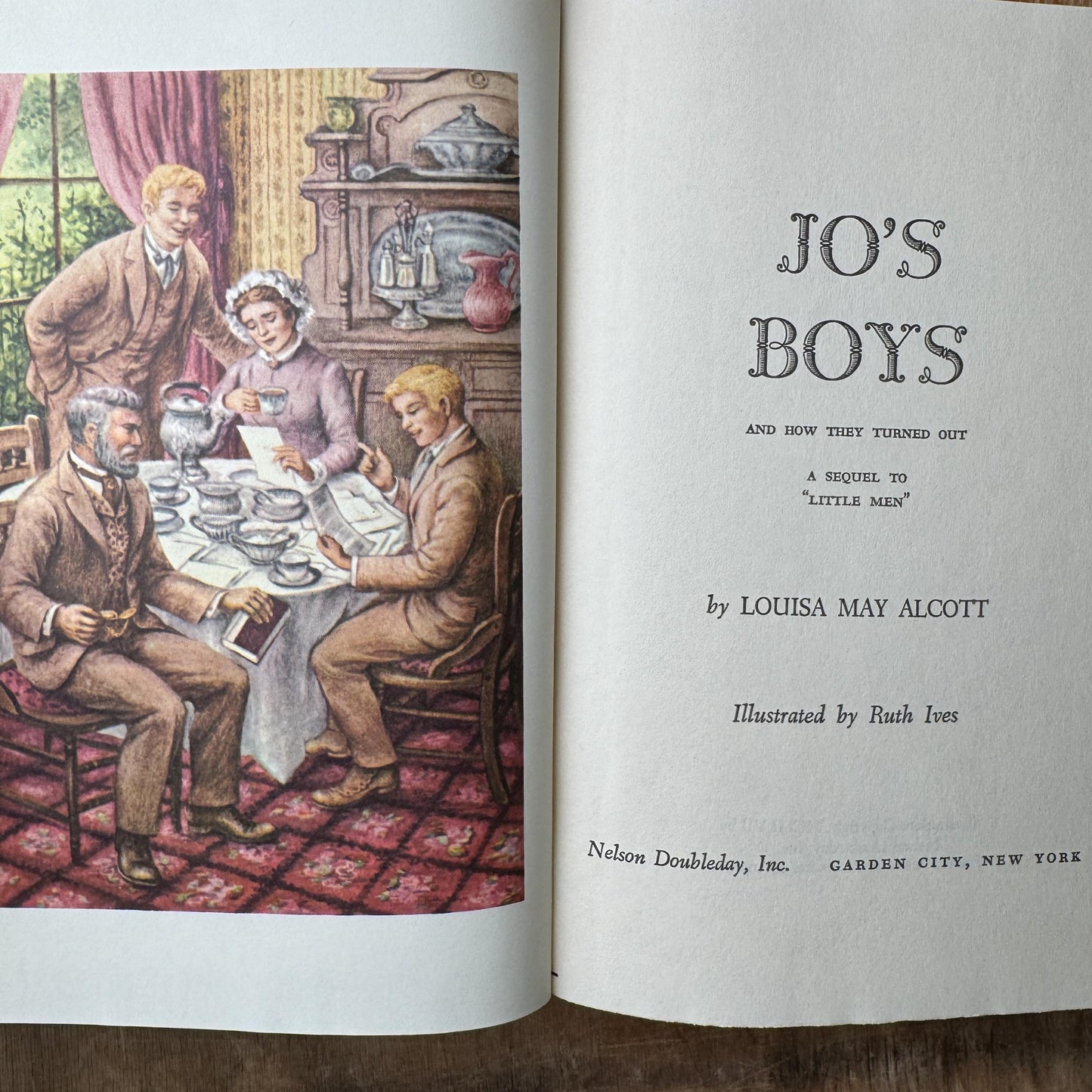 Louisa May Alcott Complete 6-Book Set, Junior Deluxe Editions, 1950s Grass Green