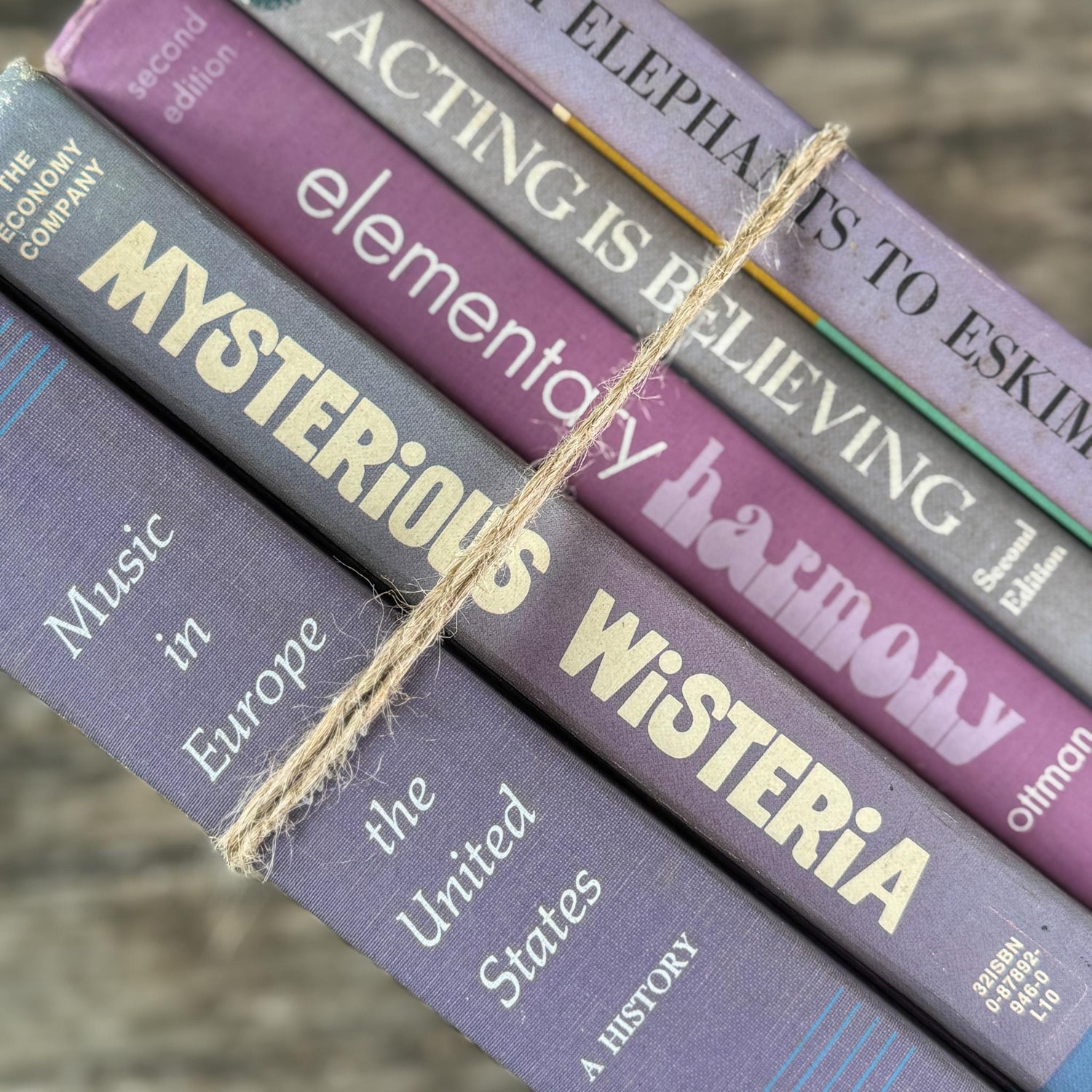 Vintage Retro Purple Textbook Bubndle