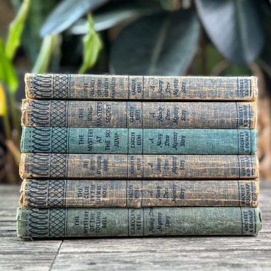 Shabby Vintage Blue Nancy Drew Books