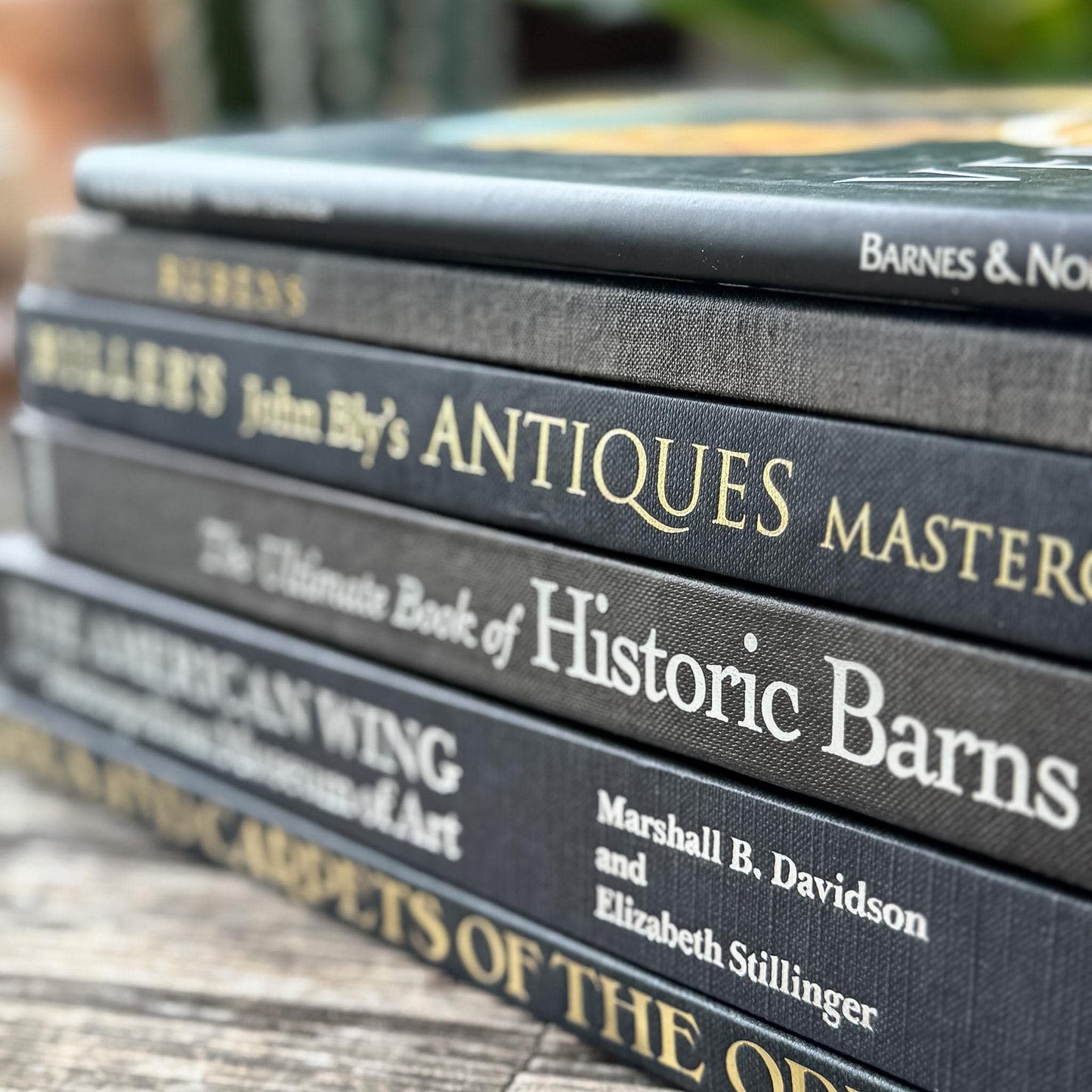 Black Vintage Coffee Table Books for Styling
