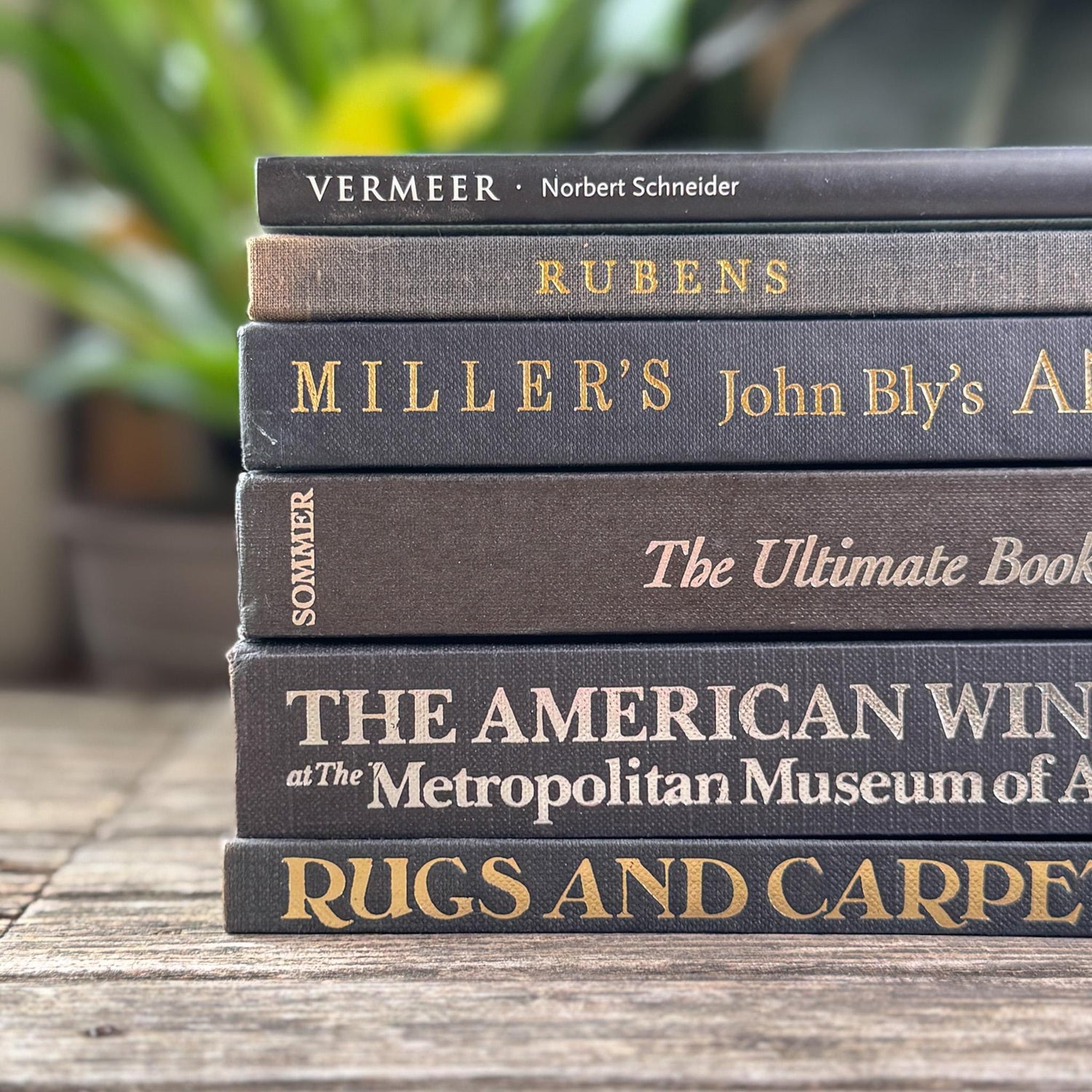 Black Vintage Coffee Table Books for Styling